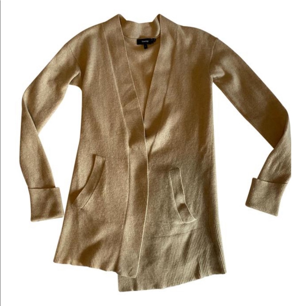 Theory Cashmere Cardigan in Oatmeal